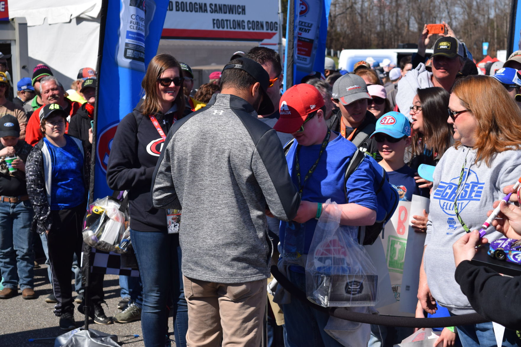 STP 500_Bubba Wallace and fans.JPG